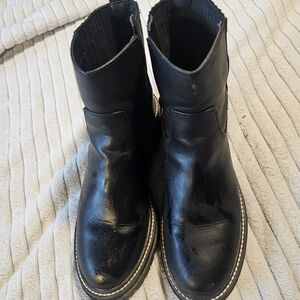 Black Leather Ankle Boots